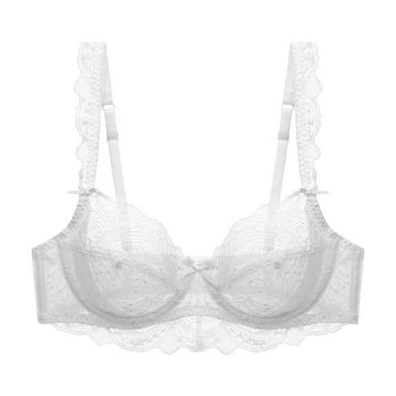 Ltctricy Women's Lace Push up Bra Mesh Breathable Supportive Bralettes Comfort No Padded Ladies Bras