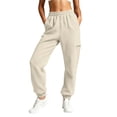thumbnail image 1 of Ltctricy Women's Sweatpants Elastic Waisted Comfy Joggers with Pockets Casual Lounge Workout Pants Fall Clothes(Beige,Medium), 1 of 7