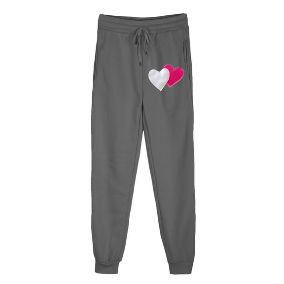 Ltctricy Womens Valentine's Day Sweatpants Cute Comfy Workout Running Joggers Fall Winter Fashion Fleece Lined Pants