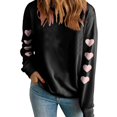 thumbnail image 1 of Ltctricy Womens Valentine's Day Sweatshirts Cute Heart Print Long Sleeve Pullover Tops for Gifts Comfy Fashion Shirts, 1 of 7
