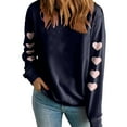 thumbnail image 1 of Ltctricy Womens Valentine's Day Sweatshirts Cute Heart Print Long Sleeve Pullover Tops for Gifts Comfy Fashion Shirts, 1 of 7