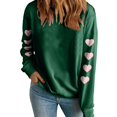 thumbnail image 1 of Ltctricy Womens Valentine's Day Sweatshirts Cute Heart Print Long Sleeve Pullover Tops for Gifts Comfy Fashion Shirts, 1 of 7