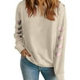 thumbnail image 1 of Ltctricy Womens Valentine's Day Sweatshirts Cute Heart Print Long Sleeve Pullover Tops for Gifts Comfy Fashion Shirts, 1 of 7