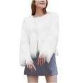 thumbnail image 1 of Ltctricy Womens Winter Coats Fluffy Fuzzy Warm Fall Winter Cropped Jacket Long Sleeve Open Front Outerwear, 1 of 4