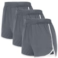 thumbnail image 1 of Ltctricy Workout Shorts for Women 3 Pc Elastic Waist Side Split Soft Comfy Lounge Shorts Casual Athletic Shorts with Pockets, 1 of 6