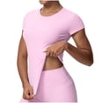 thumbnail image 1 of Ltctricy Workout Tops for Women Short Sleeve Crew Neck Breathable Slim Athletic T-Shirts Gym Yoga Tees Tight Running Shirts, 1 of 6