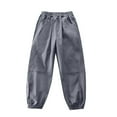 thumbnail image 1 of Ltctricy boys' lightweight joggers elastic waist pull on tapered quick dry outdoor hiking pants children athletic casual pants(Gray,4-5 Years), 1 of 3