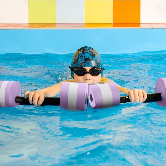 Ltdhehe 2pc Barbells Exercise Dumbbells Hand Water Dumbbells Eva Dumbbells Floating On Water Circular Buoyancy Dumbbells
