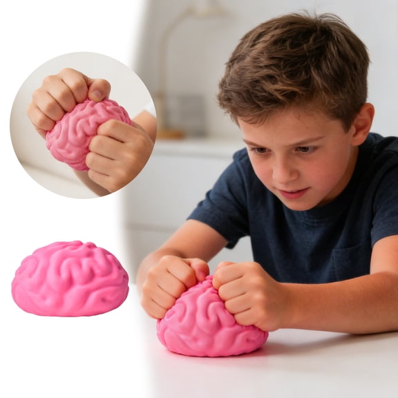 Ltdhehe Brain Realistic Brain Stress Cube Yellow Brain Slow Rising，brain Cubes Squis Stress for Adults