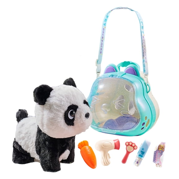 Ltdhehe Robot Panda Robot Cat Rabbit That Like A Real Cat Walking Barking Tail Wagging Smart Realistic Panda Robotic That Like A Real Cat Birthday Present Christmas Easter Present