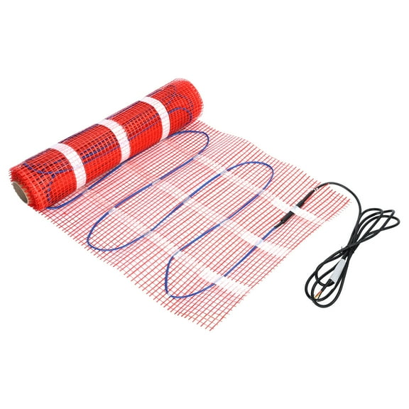 Ltoshu Large Floor Heating Pad with Digital Programmable Thermostat - Adhesive Back Underfloor Mat, 110V Uniform Heating for Tile/Wood Floors (41-95F, Waterproof)