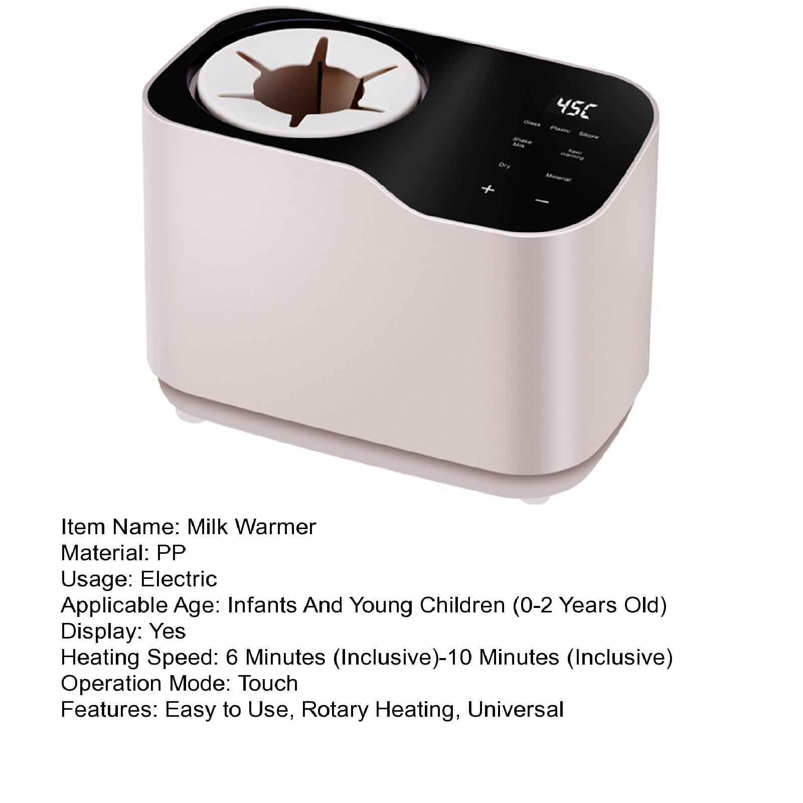 Ltoshu Thermostatic Baby Milk Warmer - Waterless Rotary Heating Bottle Warmer | Touch Control, Universal Fit (Up to 8.5CM) for Breast Milk/Formula, Safe for 0-2 Years Infants 🍼