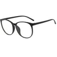 thumbnail image 1 of Ltpwer Blue Light Blocking Round Glasses Computer Screen Reading Glasses Unisex Lightweight Tr90 Eyewear Frame Clear Lens Anti Eyestrain Black One Size, 1 of 5