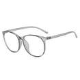 thumbnail image 1 of Ltpwer Blue Light Blocking Round Glasses Computer Screen Reading Glasses Unisex Lightweight Tr90 Eyewear Frame Clear Lens Anti Eyestrain Grey One Size, 1 of 3