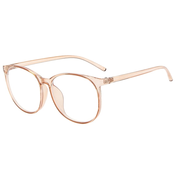 Ltpwer Blue Light Blocking Round Glasses Computer Screen Reading Glasses Unisex Lightweight Tr90 Eyewear Frame Clear Lens Anti Eyestrain Khaki One Size
