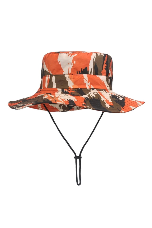 Bucket Hat Unisex Boonie Hat for Men Waterproof Quick Dry Wide Floppy Brim Outdoor Cap,Adjustable Anti-Lost Chin Drawstring Foldable Packable Sun Protection Fisherman Hat Red One Size