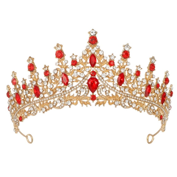 Ltpwer Crystal Tiara Headband for Women, Rhinestone Bridal Crown, Alloy Base with Prong-Set Stones, Wedding Hair Accessory Plating for Quinceanera, Birthday Party, Formal Events Beige One size