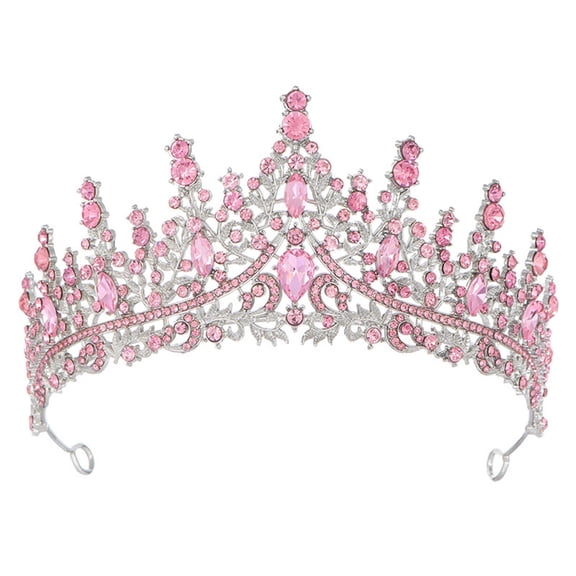 Ltpwer Crystal Tiara Headband for Women, Rhinestone Bridal Crown, Alloy Base with Prong-Set Stones, Wedding Hair Accessory Plating for Quinceanera, Birthday Party, Formal Events Sky Blue One size