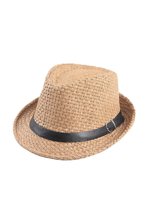 Fedora Hats for Men Women 1920S Short Brim Felt Panama Cap with Strap Roll Up Hats Mens Summer Hats Mens Derby Hat Uv Upf 50+ Trilby Fedora Hat Straw Beach Hat Breathable Retro Hat Khaki