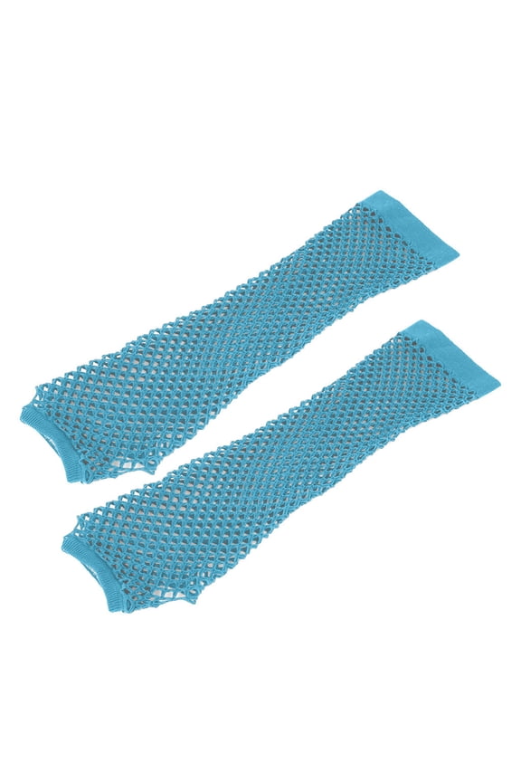 , Fishnet Fingerless Gloves, Polyester Mesh Elbow Length Gloves, Punk Style Bright Color Arm Warmers, Stretchy Net Gloves for 80s Party, Rave, Cosplay, Themed Events, Clubwear