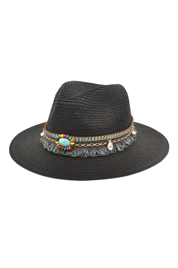 Kentucky Derby Hats for Men Trilby Fedora Hat Bucket Hat Classic Beach Hat Topper Straw Beach Hat Uv Upf 50+ Breathable Retro Hat 1920S Wide Brim Felt Panama Cap 1920S Party Accessories Black