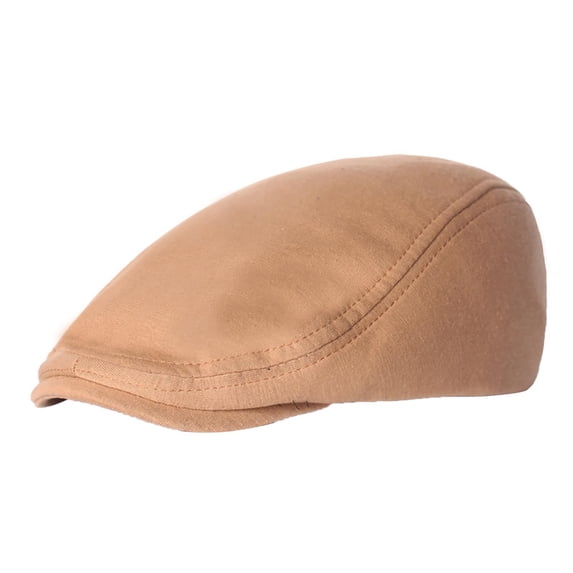 Ltpwer Mens Cap Cotton Ivy Beret Hat Gatsby Newsboy Flat Cap Retro Style Adjustable for Driving Hunting Streetwear Casual Outdoor Activities Versatile All Seasons Comfortablebritish Lookkhakione Size