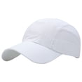 thumbnail image 1 of Ltpwer Mens Sun Hat,Baseball Cap Unisex,Quick Drying Breathable Mesh Folding Hat,Portable Unstructured Sport Visor Cap,UPF 50+ Sun Protective Thin Summer Sports Outdoor Headwear White One Size, 1 of 3