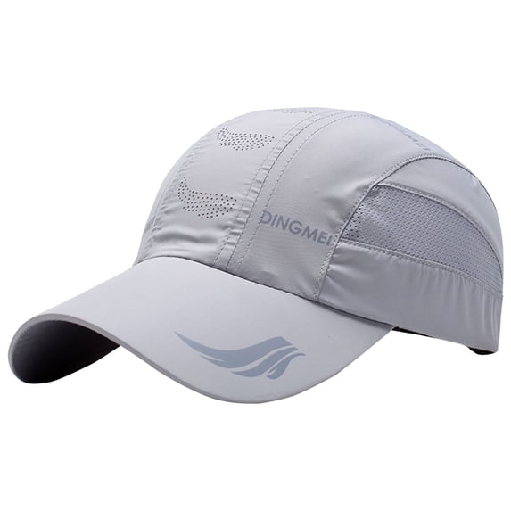 Ltpwer Mens Sun Hat,Baseball Cap Unisex,Quick Drying Breathable Mesh Folding Hat,Portable Unstructured Sport Visor Cap,UPF 50+ Sun Protective Thin Summer Sports Outdoor Headwear Grey One Size