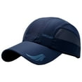 thumbnail image 1 of Ltpwer Mens Sun Hat,Baseball Cap Unisex,Quick Drying Breathable Mesh Folding Hat,Portable Unstructured Sport Visor Cap,UPF 50+ Sun Protective Thin Summer Sports Outdoor Headwear Dark Blue One Size, 1 of 8