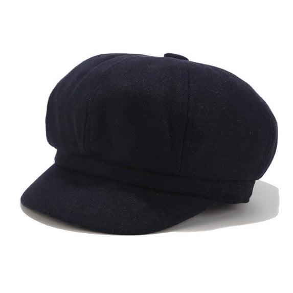 Ltpwer Newsboy Cap for Women,Beret Hat,Painter Cap,Solid Color Cabbie Hat,Short Curved Brim,Classic Vintage Style,Daily Casual Hat for Street Shopping Travel Outdoor Weekend Wear Navy One Size