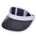 thumbnail image 1 of Ltpwer PC Brim Sun Visor Hat Unisex,UV Protection Anti-Glare Topless Cap,Wide Elastic Headband,Adjustable Back Strap,See-Through Visor for Beach Parties,Music Festivals,Cruise Trips Black One size, 1 of 1