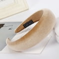 thumbnail image 1 of Ltpwer Padded Headband for Women,Velvet Thick Sponge Cushioned Hair Hoop,Soft Plush Fabric & Non-Slip Design,Fashion Statement Accessory for Daily Wear,Parties & Special Occasions Khaki One Size, 1 of 4