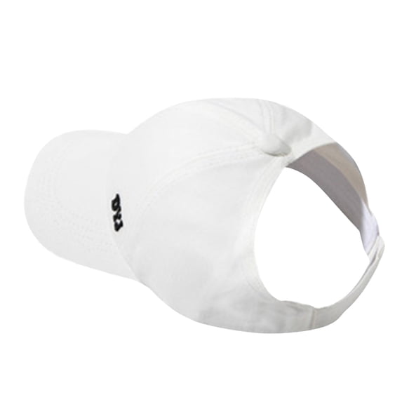 Ltpwer Ponytail Baseball Cap for Women,Open Back Adjustable Hat with Embroidered Logo,Breathable Washed Cotton,Multi-Color,Ideal for Running,Hiking,Casual Wear & Sports Activities White One Size