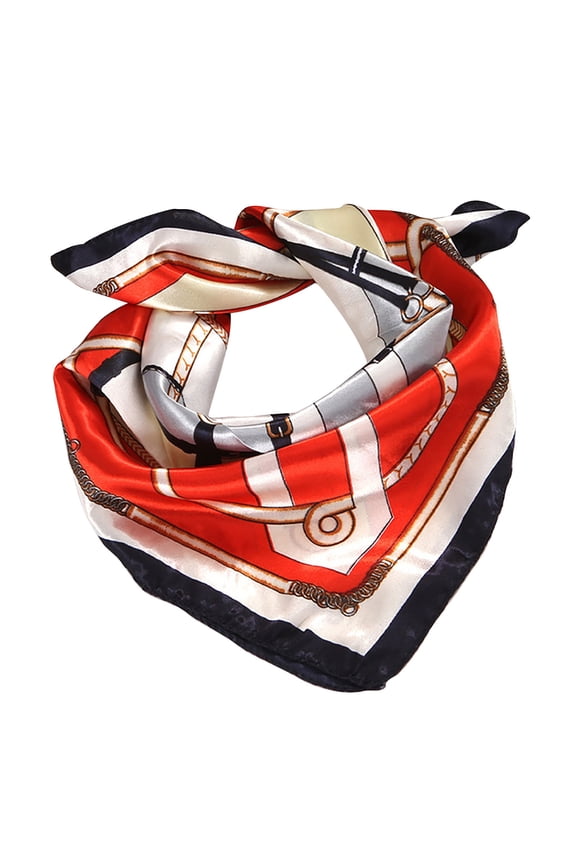 Silk Scarf,Square Satin Neck Scarf with Equestrian Print,Versatile Bandana for Women,Multiple Color Options,Ideal for Office Outfits,Weekend Brunch,Hair Styling & Bag Accessorizing navy 50*50