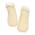thumbnail image 1 of Ltpwer Slipper Socks for Women Men,Knit Fleece Non Slip Indoor Floor Socks,Thick Thermal Warm House Socks,Cozy Soft Winter Cold Weather Lounge Bedroom Foot Warmers Beige L 1Pc, 1 of 3