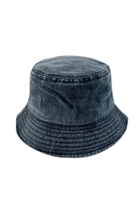 Sun Hats for Women Men Denim Distressed Vintage Bucket Hat Floppy Wide Brim Caps Outdoor Beach Golf Hiking Fishing Hat Trendy Flat Top Cap for Men Women A10/Navy L