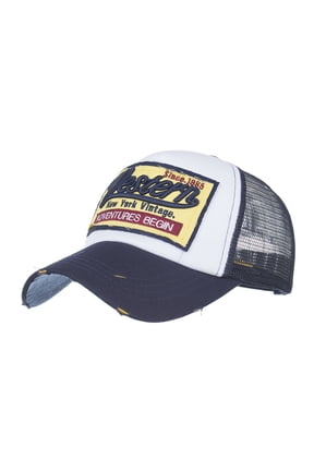 Trucker Hat for Women Men ,Western Vintage Baseball Cap with Patch Embroidery,Two-Tone Mesh Back Cap with Curved Brim,Adjustable Snapback for Country Concerts,Road Trips