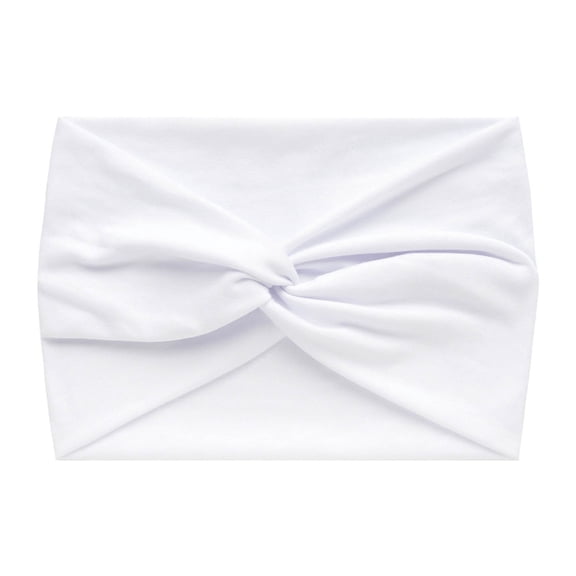 Ltpwer Twist Knot Headbands for Women,Cross Knotted Wide Head Wraps,Elastic Fabric Turban,Non-Slip Stretchy Multi-Pack Solid Color Hairbands,Suitable for Yoga,Running,Sports,Workouts White One size