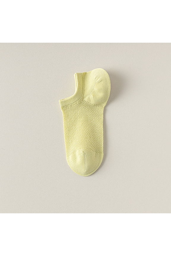 , Ultra Thin Mesh No Show Socks, Cotton Non Slip Socks, Low Cut Invisible Liner Socks, Versatile Short Sock for Women Men, Summer, Athletic, Running, Sneakers and Daily Wear Mint Green One size