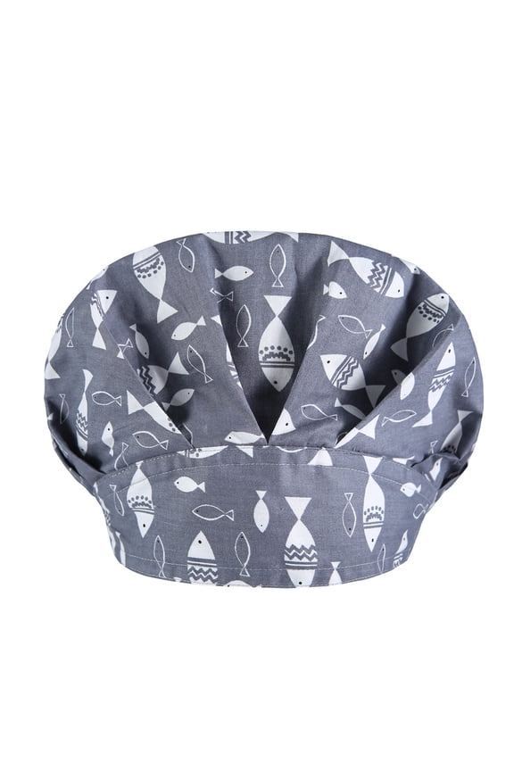 Unisex Printed Bouffant Chef Hat Adjustable Elastic Work Cap Headwear Multi-Color Pattern Option for Kitchen Cooking Restaurant Work Nurse Uniform Hair Cover Dustproof Workwear A One Size