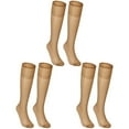 thumbnail image 1 of Ltpwer Women's Sheer Knee High Stockings Packs,Thin Nylon Socks with Reinforced Toe,Stretchy Stay Up Hosiery,Comfort Sheer Trouser Socks for Daily Office Business Outfits Khaki One Size 4Pcs, 1 of 4