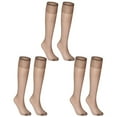 thumbnail image 1 of Ltpwer Women's Sheer Knee High Stockings Packs,Thin Nylon Socks with Reinforced Toe,Stretchy Stay Up Hosiery,Comfort Sheer Trouser Socks for Daily Office Business Outfits Grey One Size 4Pcs, 1 of 4