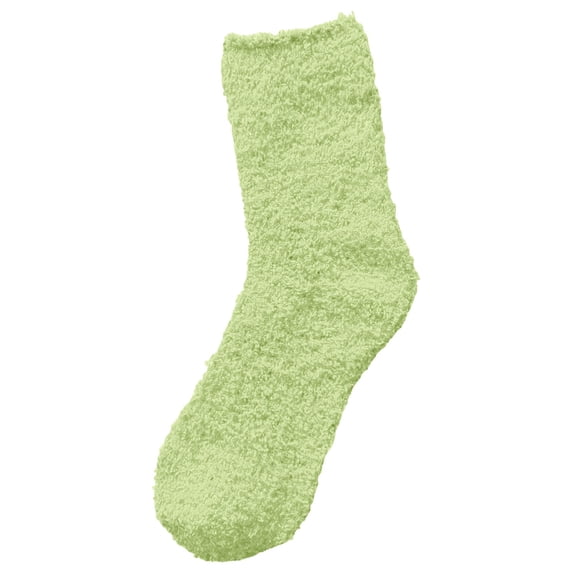 Ltpwer Womens Fuzzy Crew Socks Thick Plush Home Socks Cozy Fluffy Winter Warm Slipper Sleeping Indoor Socks Soft Comfortable Daily House Socks Green One Size