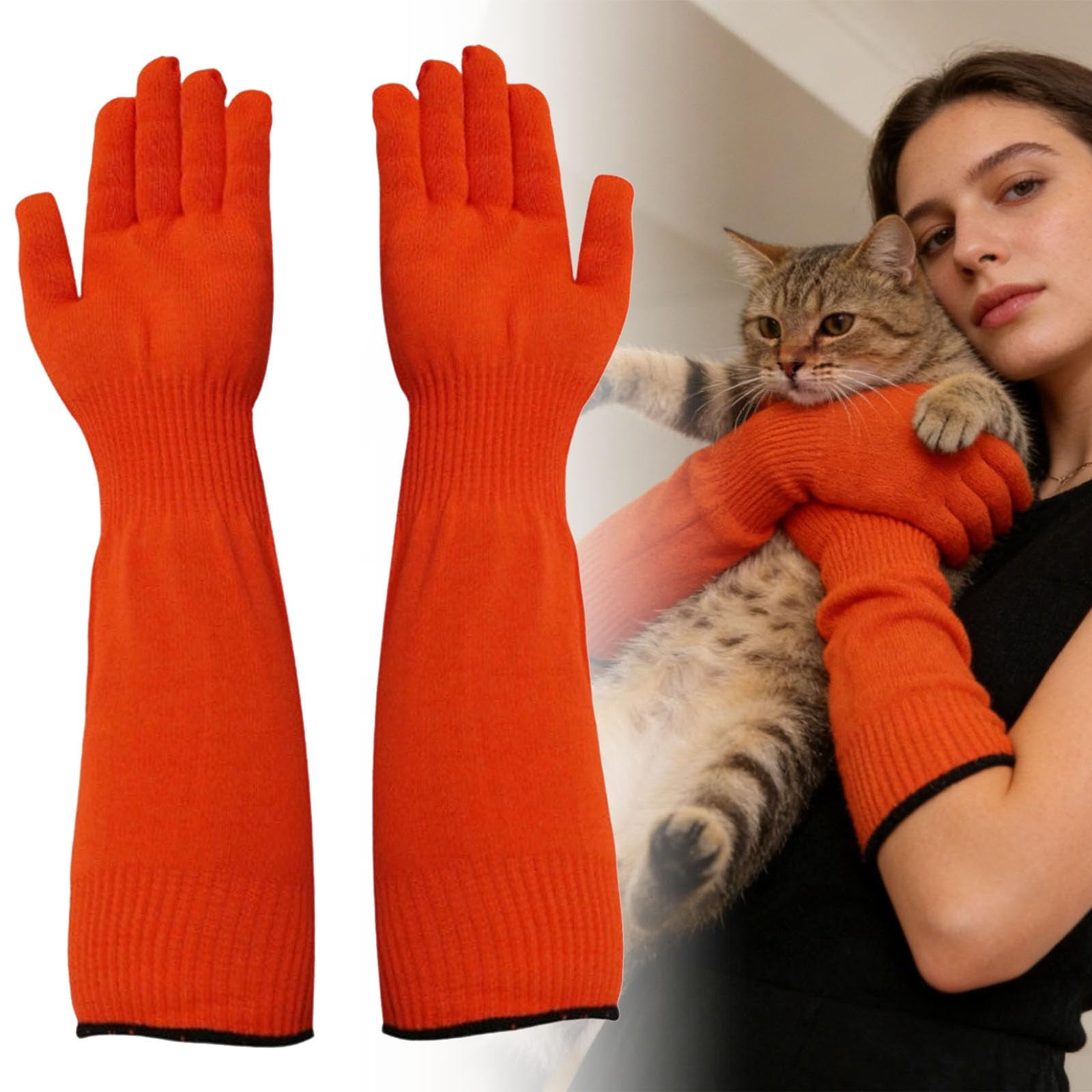 Ltra-Flexible Pet Handling Sleeves,Pet Hair Removal Glove,Bite ...