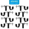 Ltrototea 8Pcs Adjustable Curtain Rod Brackets, Metal Support for