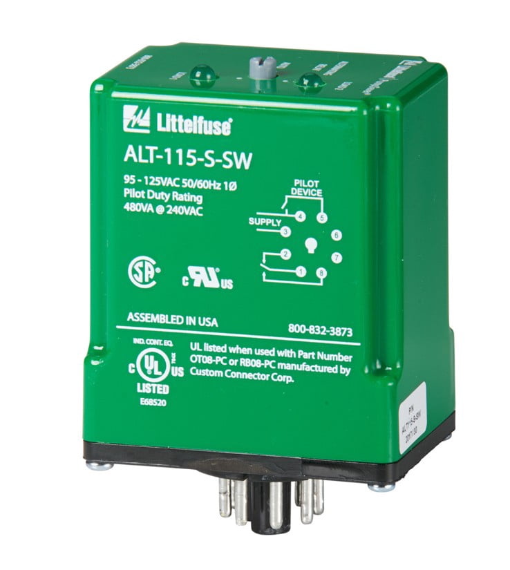 LttelFuse  Pump Saver Alternating Relay ALT230-S-SW, 195-250VAC,Base Socket 8Pin