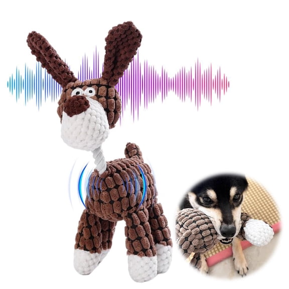 Lttoisl 13-inch Plush Sounding Donkey Pet Toy, Fun Voice Effects for Interactive Play, Relieves Cat & Dog Separation Anxiety