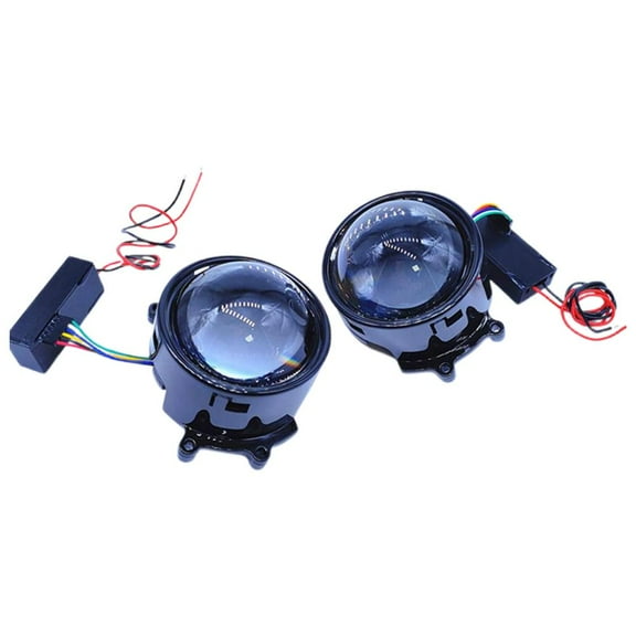 Lttoisl 3 Inch namic Devil Eyes Headlight for 12V Car, Led namic Devil Eye Car Headlights with Eye Pattern, Devil Eye Auto Car rcycle Mini Projector Lens Lamp for Car H8I2