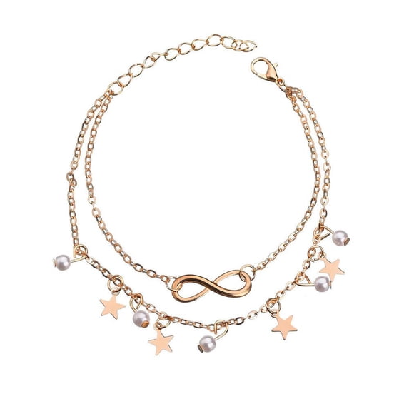 Lttoisl® Anklet Foot Chain Boho Beach Beads, Ankle Bracelet Silver plated New W1 L3V7