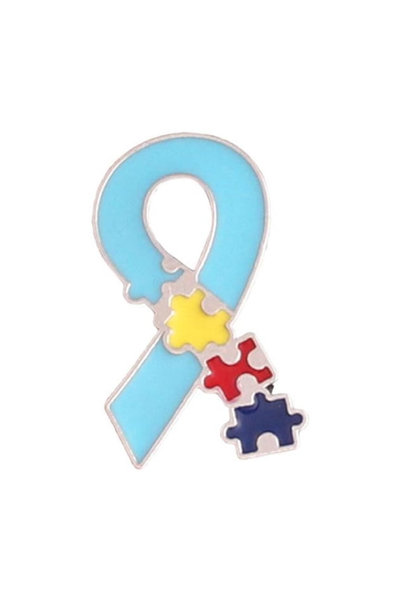 ® Autism Pin-Rainbow Puzzle Brooch Cartoon Metal Badge Awareness Autism U4H5
